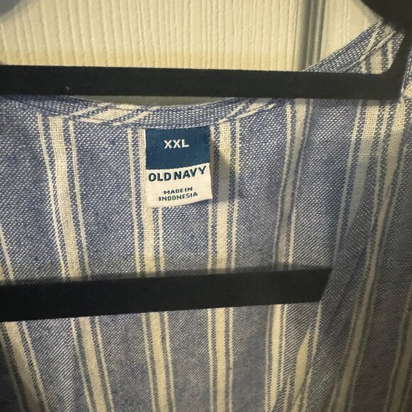Old Navy Striped Linen Blend Wrap Dress XXL - Picture 3 of 4